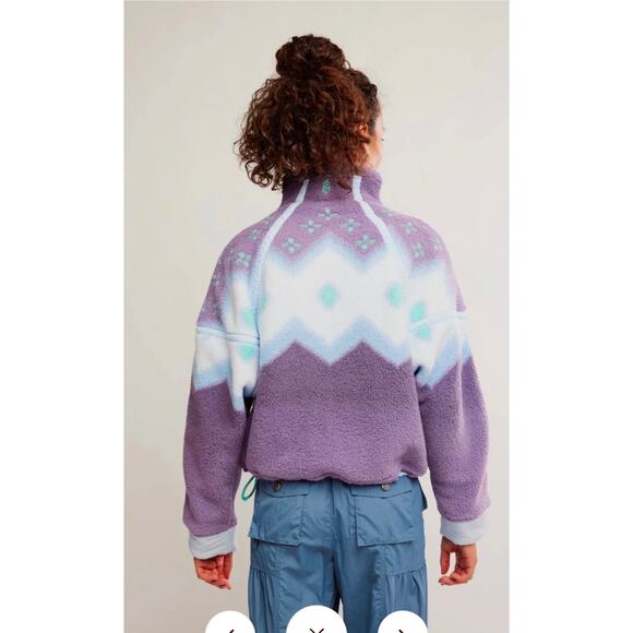Free People Movement Printed Mountain High 1/2 Zip Size Small - Picture 3 of 7